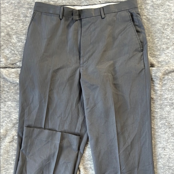 Louis Raphael Gray Dress Pants Tailored Flat Front - Picture 1 of 3